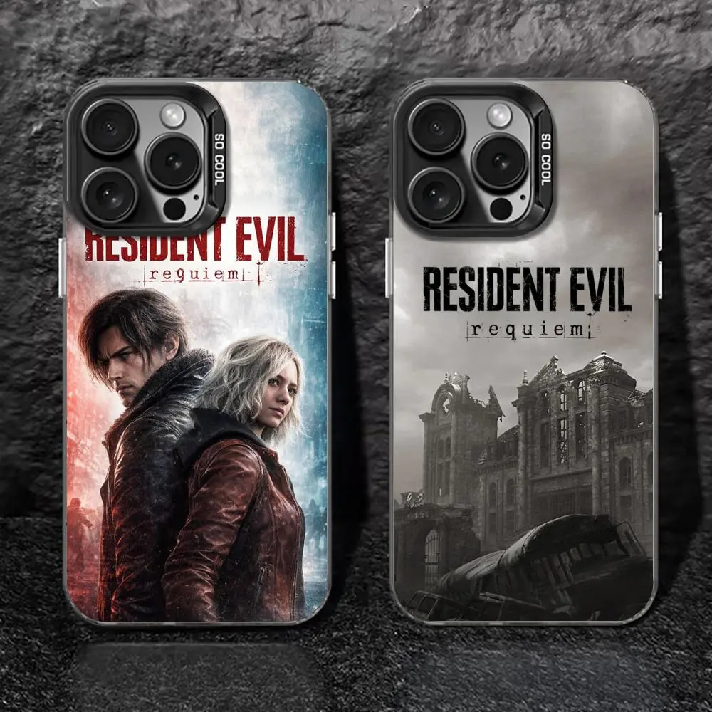 Resident Evil Requiem Theme IMD Phone Case - TPU Material, Protective Cover, Waterproof, Hyperrealism, Glam, Durable, Elegant - Black, Colorful, Silver - Compatible with iPhone 11-17 Pro Max Accessories