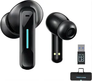 SW4 USB Wireless Earbuds for PC and Laptop,Bluetooth Headphones with 2.4GHz Dongle,Mic for Computer,Gaming,Audio,Virtual Meetings,and Work