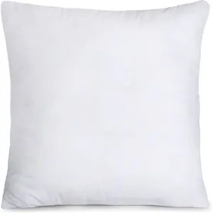 Throw Pillows (Set of 1, White), 18 x 18 Inches Pillows for Sofa, Bed and Couch Decorative Stuffer Pillow