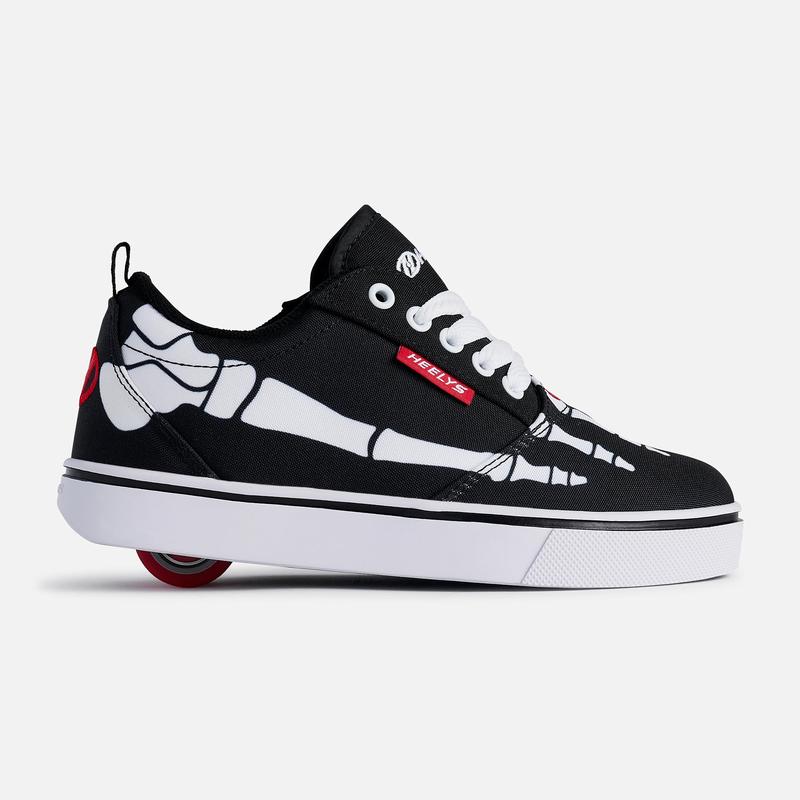 Heelys with a Skeleton Print in Kid and Adult sizes | The original shoes with wheels Roller Skate Sneakers for Halloween Trainer Footwear Footwear Athletic Trainer