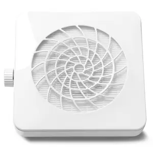Nail Dust Collector with Reusable Filter, Nail Extractor Vacuum Acrylic Nail Dust Cleaner with Powerful Nail Vacuum Fan,Perfect for Home and Salon, Low Noise (White) Manicure Nail Care