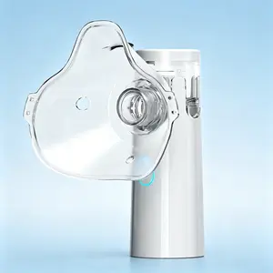 1 PCS Battery-Powered Handheld Mist Sprayer, Portable Ultrasonic Humidifier with 2-AA Battery Operation, Includes Mask & Mouthpiece, Compact for Home & Travel (No built-in battery)