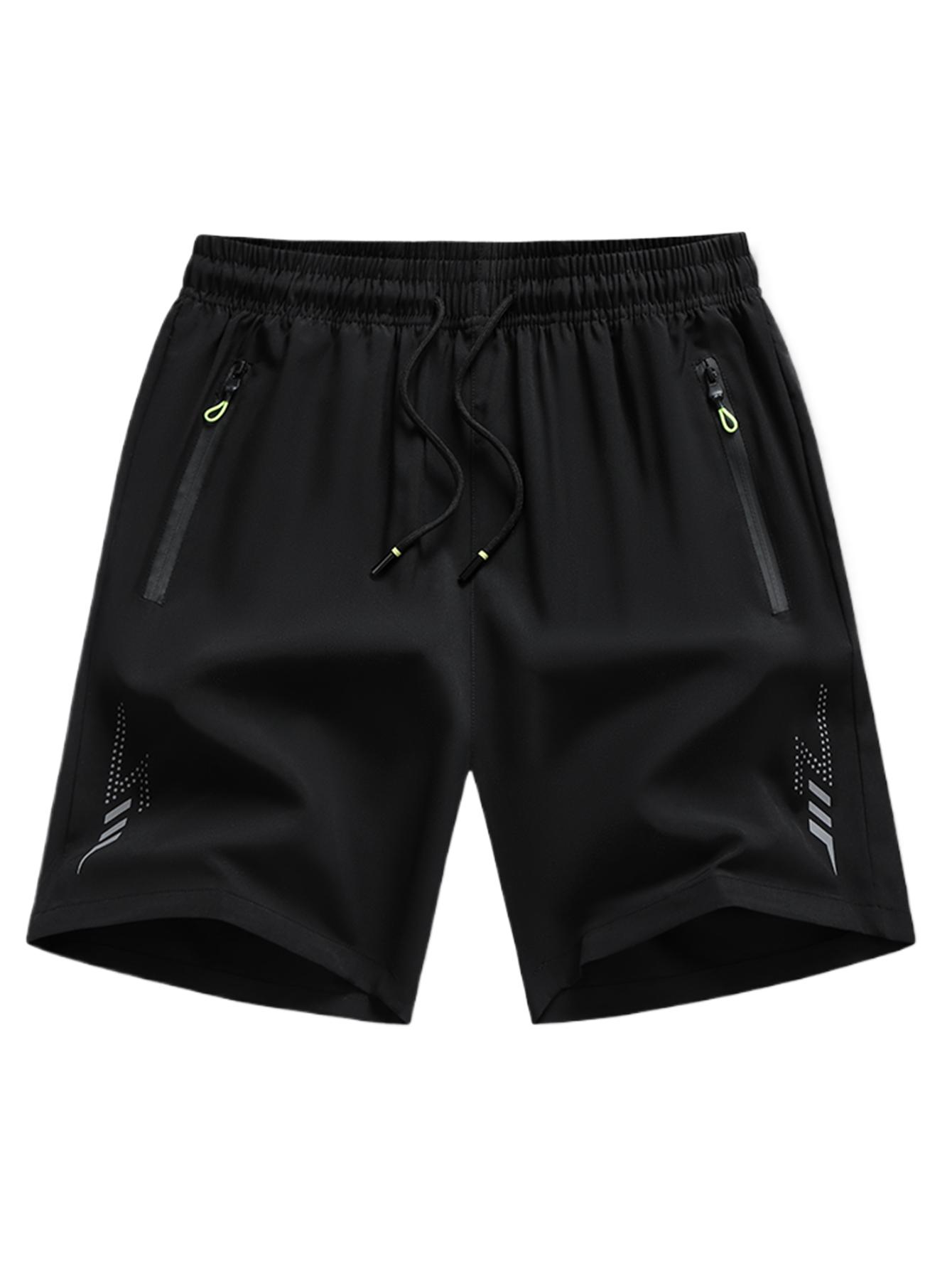 5 Pack Boys Quick Dry Athletic Shorts, Youth Summer Sports Shorts with Zipper Pockets, Loose Casual Running Shorts for Kids