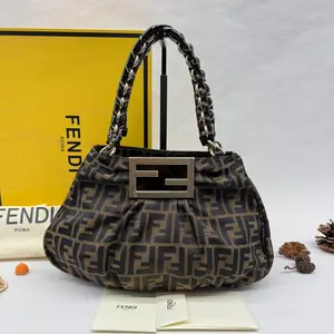 Pre-owned FENDI Canvas Shoulder Bags 7.8'' R2589 Shoulder Bag C18677675605 0322 T1 Chloe