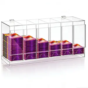 Acrylic Booster Pack Dispenser, Card Distribution Organizer, Fits Trading Cards, Sports Supplies (6 Slots), Storage & Organization Tool