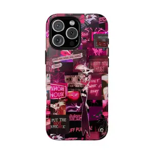 Bold Neon Collage Phone Case – Edgy Graphic Design, ‘Bad Bitch’ & Neon Signs, Eye-Catching Accessory for Fans