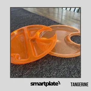 SmartPlate - Tangerine Plastic Reusable Plate