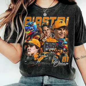 Oscar Piastri Shirt, Formula One American Graphic Vintage, 90s Bootleg Inspired Gift Fan Unisex T-Shirt