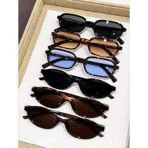 6 Pairs Vintage Small Frame Sunglasses for Women & Men, Trendy UV400 Protection Shades for Everyday Wear