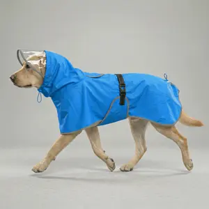 KOOGAL Waterproof Dog Raincoat with Transparent Hood, Windproof Reflective Full Body Jacket for Small Medium Large XL Dogs