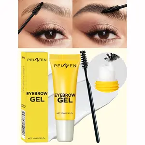 1pc 3D Shaping Natural Long Lasting Smudge-Proof Eyebrow Makeup Gel, Waterproof Quick Dry, Includes Eyebrow Brush, Bold Brow Look, European & American Style