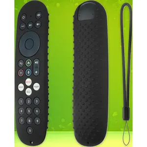 Silicone Cover for Xumo Stream Box Remote PR3 2025 Release Spectrum Tv Remote Case with Lanyard Black