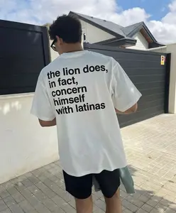 Funny quote The Lion Does In Fact Concern Himself With Latinas Tee Shirt, Funny Back Menswear Unisex T-Shirt