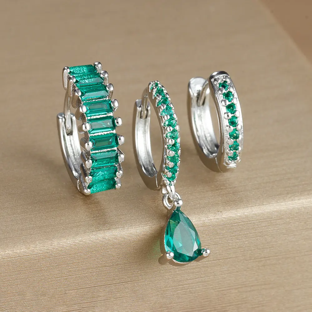 E1575 Silver Green 3PCS