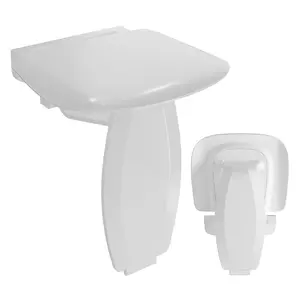 Wall Mounted Folding Shower Bench - 550 Lb Capacity, Non-Slip Foldable Shower Seat, Space-Saving Design for Bathroom, Entryway, Hallway, Easy to Install & Clean, White