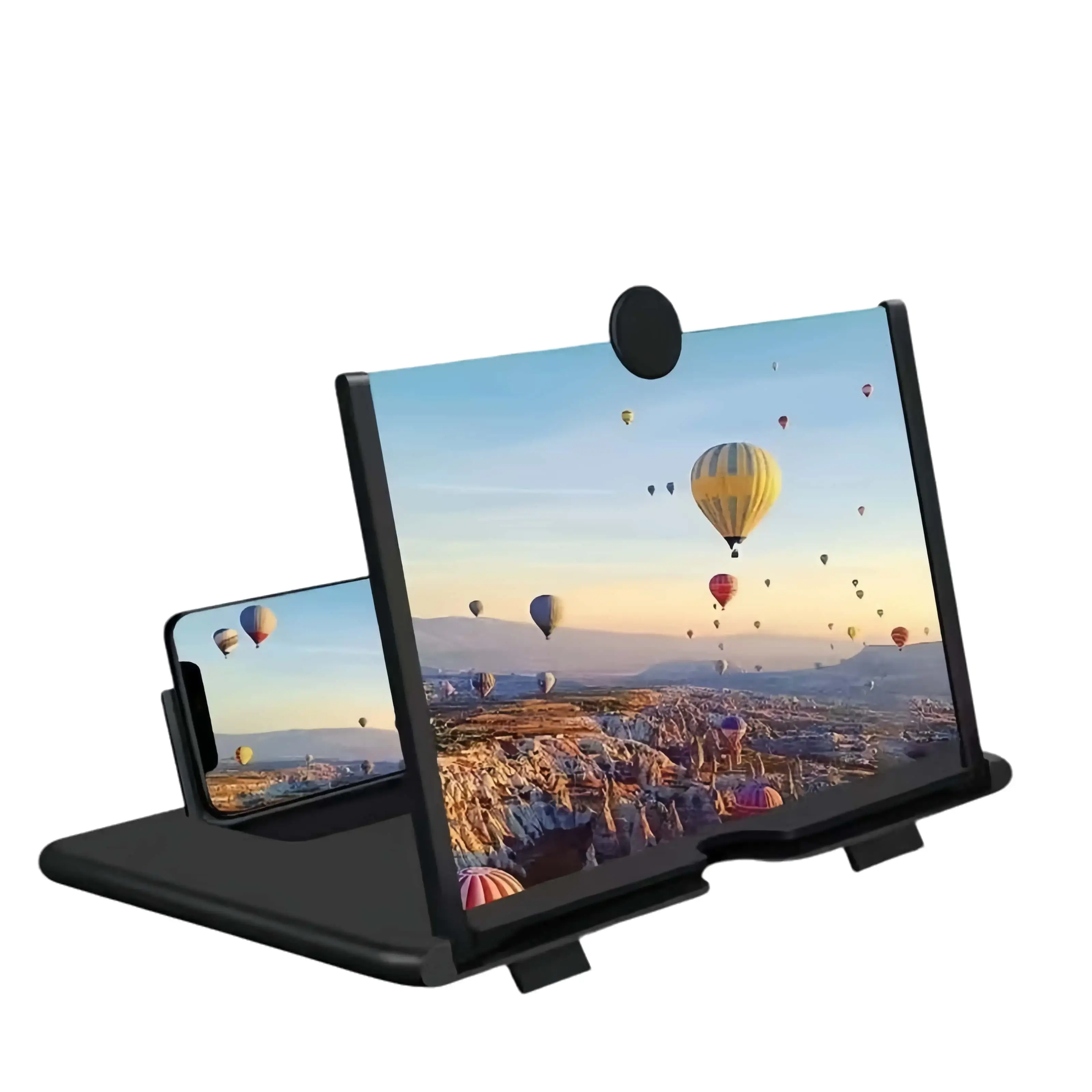10" True Smartphone Magnifier Mount - Ultra-HD Screen, Eye Protection, Landscape Orientation, Full-Screen Viewing, Adjustable Stand-Included Accessory for Android/Cellphone TV-Like Mini Theater Experience