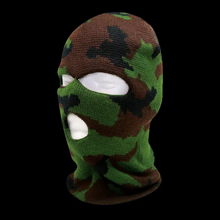 212 MAIN Dog & Cat Tactical Mask Hat, Rapid Dominance 8032-WDL Woodland Camouflage Pattern, 3-Hole Design, 1 Size Fits Most, One Size