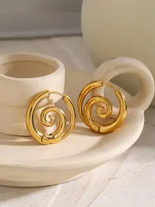 2pcs Fashionable Unique Design Ear Cuffs, Lightweight Spiral Snail Earrings for Women, Hypoallergenic Material, Perfect Gift for Girlfriend