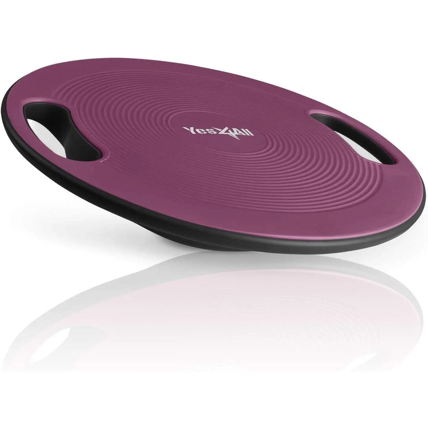 Wobble Balance Board, Plastic Stability Trainer with Handles for Standing Desk, Core Training & Home Gym Workout Gift