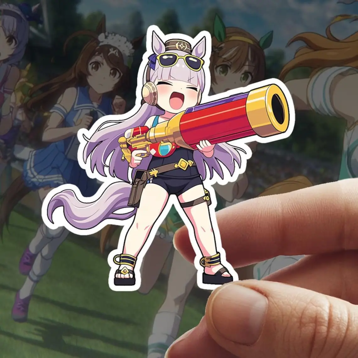 Gold Ship Swimsuit RUSH! 06 Umamusume Pretty Derby Cut-To-Size Waterproof Vinyl Sticker for Laptop, Water Bottle, and More!