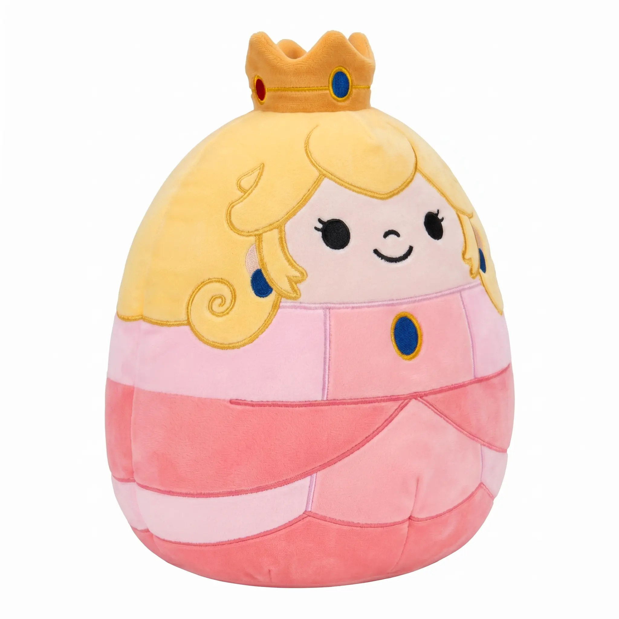 Cute Crown Princess Vanity Stuffed Toy Pillow - Soft Blush Pink Royal Kawaii Aesthetic Plush, Adorable Design Collectible for Couch, Reading Nook Gift, Stuffed Toy Decoration