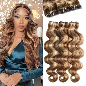 [New Color] 4/27/613   Honey  Blonde Highlight Hair Bundles 12A Brazilian Body Wave Water Wave 100% Virgin Human Hair Weave Bundles Hair Extensions #DealsForYouDays