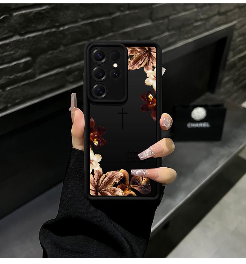 Cross-themed cruciferous Bible verse phone case featuring Jesus; “God is within it”; compatible with Samsung Galaxy S26/S25 and iPhone 17/16/15/14/13/12/11 series; minimalist color scheme.