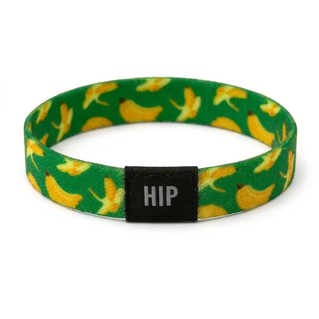 Green & Yellow Bananas Fruit Bracelet Hair Tie