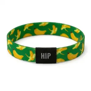 Green & Yellow Bananas Fruit Bracelet Hair Tie