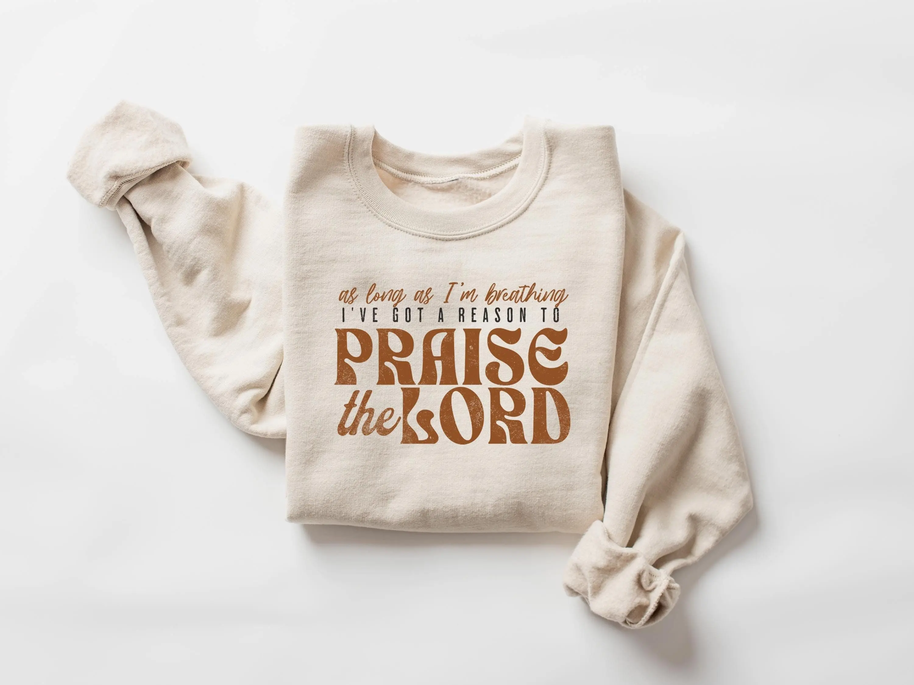 As Long As I'm Breathing I've Got a Reason To Praise Shirt, Praise the Lord Shirt, Brandon Lake Elevation Worship Christian Tshirt, Cotton Crewneck Sweater Womenswear Tops Women Lady