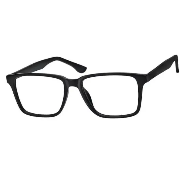 Unisex 100% Authentic Full Rim Acetate Square Eyeglasses Frame - Model Focus 267, Medium Size, Single Plastic Construction