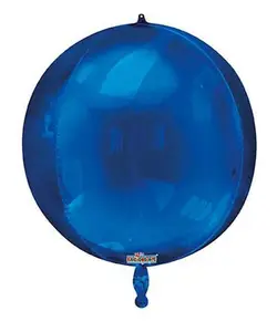 15" Spheres Spherical Blue Balloons Helium Balloon (1 PACK) #16918