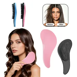 Glide Thru Detangling Hairbrush That Glides Through Tangles for Wet, Dry and Damaged Hair - Gentle Detangler Styling Tool for Adults, Kids, Men and Women
