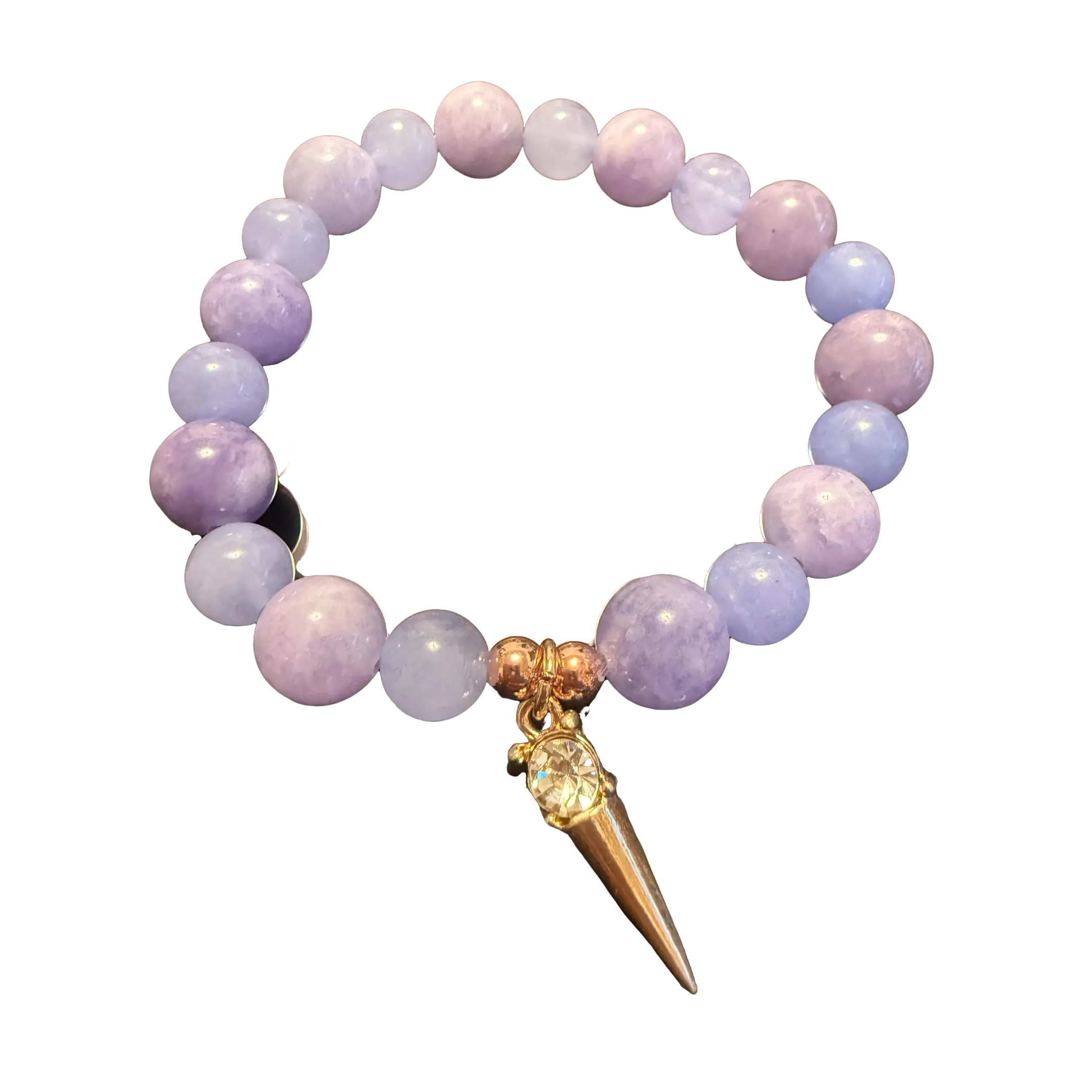 Natural Tanzanite Aquamarine Gemstone Bracelet | Spiritual Transformation Calm | Handcrafted Crystal Pendant