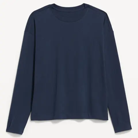 Old Navy Women's Vintage Long-Sleeve Crew-Neck T-Shirt