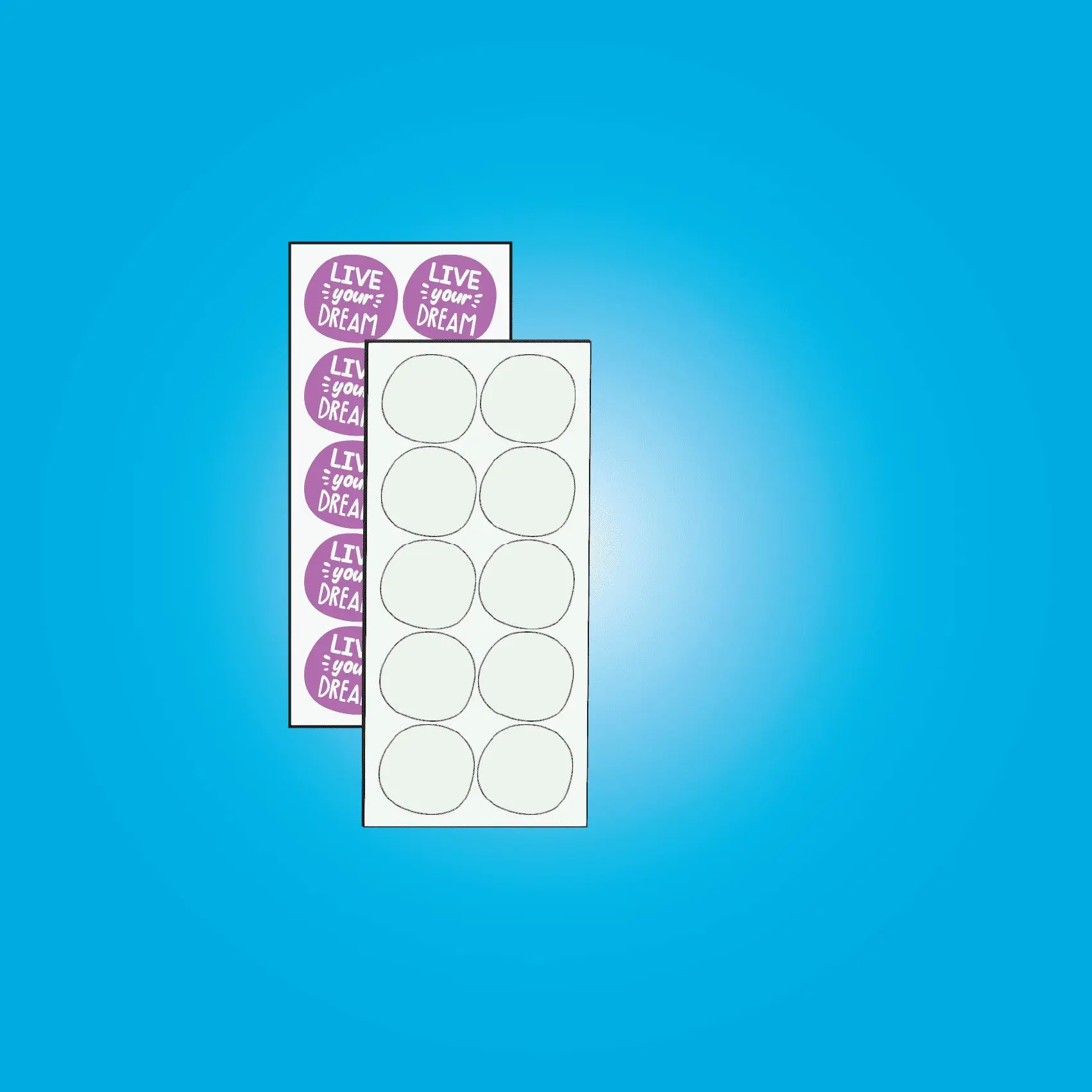 [10 - Pack] Live Your Dream - Sublimation Earring Blanks - Studs