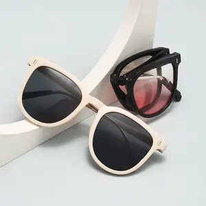 Folding sunglasses for women, high-end outdoor sun protection sunglasses for men, driving sunglasses, UV protection, anti-glare