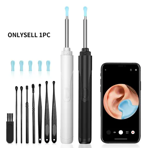 1pc Ear Wax Removal,Intelligent visual ear scoop,1 Piece Ear Wax Removal Tool, Ear Cleaner With Camera, Ear Wax Removal Kit With 8, Earwax Removal Tool, Ear Cleaning Tool, For Pad And Android Phones