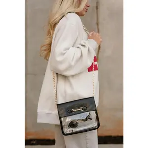 Rowan Clear & Black Purse