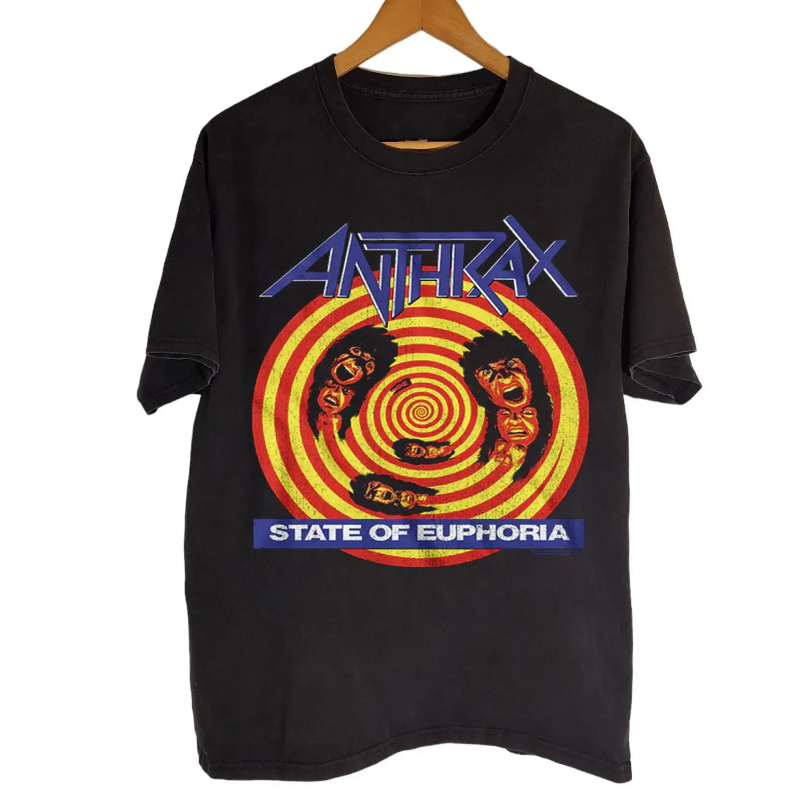 Anthrax Band Retro Band Graphic Tee – Classic Front Design T-Shirt Sizes S to 5XL