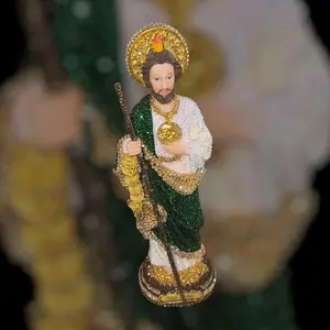 Saint Jude 13" Statue with Beautiful Detail, Decorative Religious Ornaments Gift Set Hand