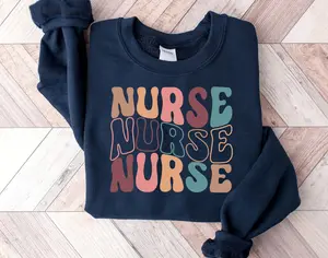 Groovy Nurse Sweatshirt, Retro Nurse Shirts, RN, Unisex Crewneck Sweatshirt, Graduation Gift, Nursing School, Nurses Week Appreciation