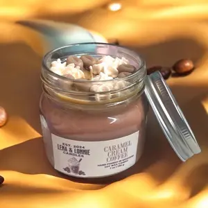 CARAMEL Cream COFFEE CANDLE, 7oz Soy | Cafe, Coffee Bean Lover, Morning Joe | Best Gift for Everyone