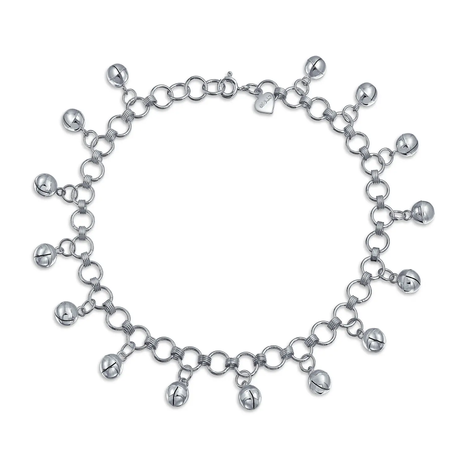 Bollywood Pattilu Indian Paayal Jhanjar Ghungroo Bead Charm Anklet Ankle Bracelet Sterling Silver