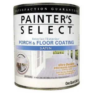 True Value 112170 1 qt Interior & Exterior Satin Porch & Floor Coating, Urethane Fortified - White