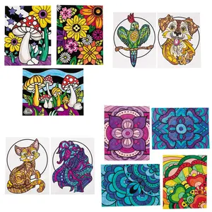 Bulk 72 Pc. Color Your Own Fuzzy Patterned Posters