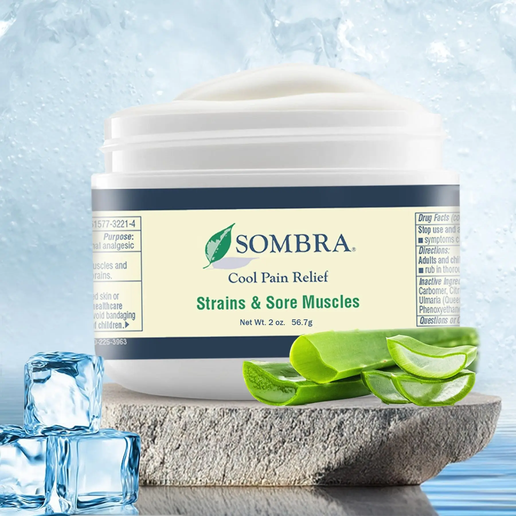 Sombra Cooling Pain Relief Gel – Fast-Acting Joint & Muscle Therapy for Back, Neck, Hand & Knee Pain – Aloe Vera Formula
