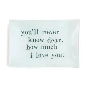 Never Know Dear Large Rectangle Decoupage Plate