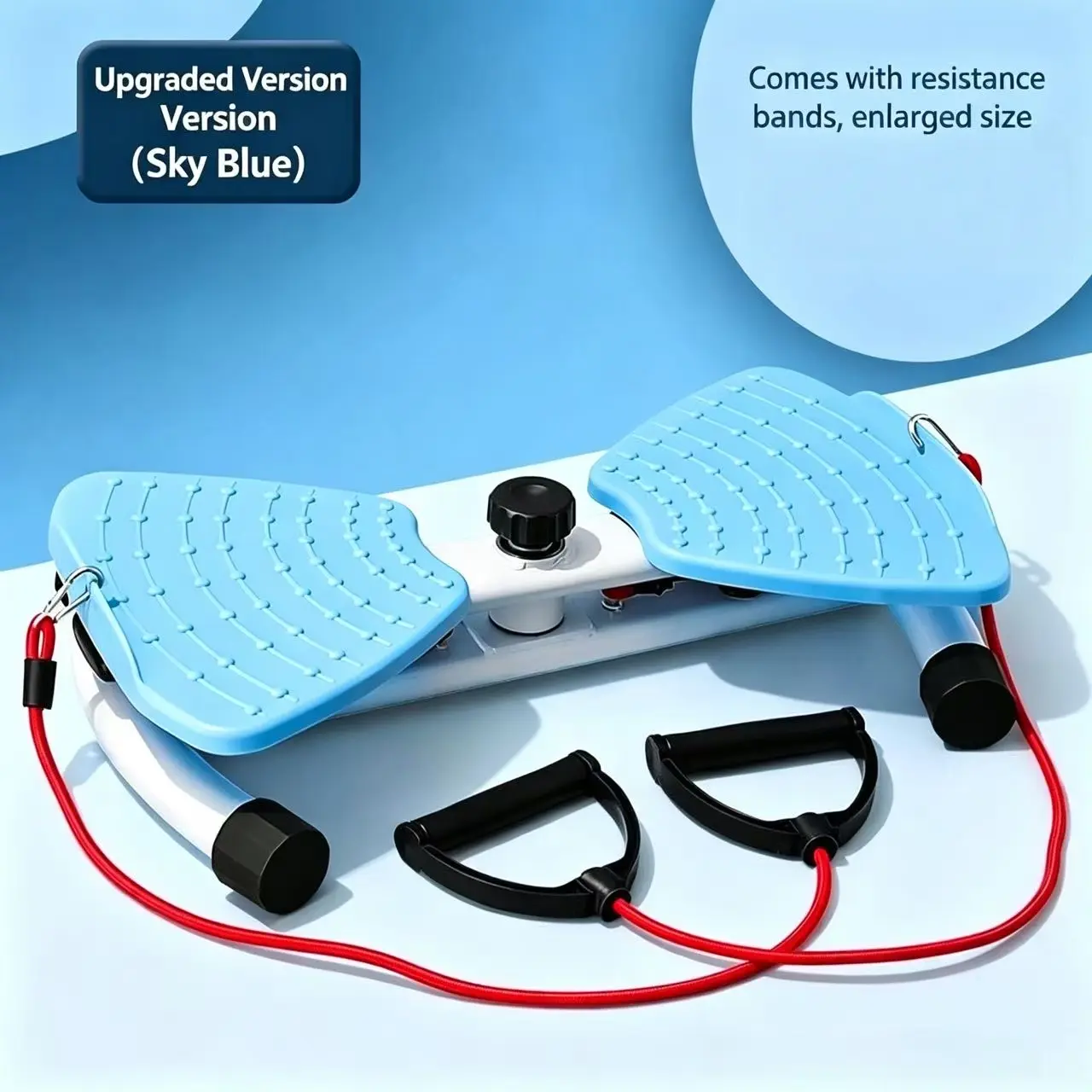 Twist Waist Board - Multifunctional Fitness Board, Portable Indoor Exercise Equipment with Resistance Bands & Secure Grip, Low-Impact Fitness Tool for Full Body & Stomach Workout