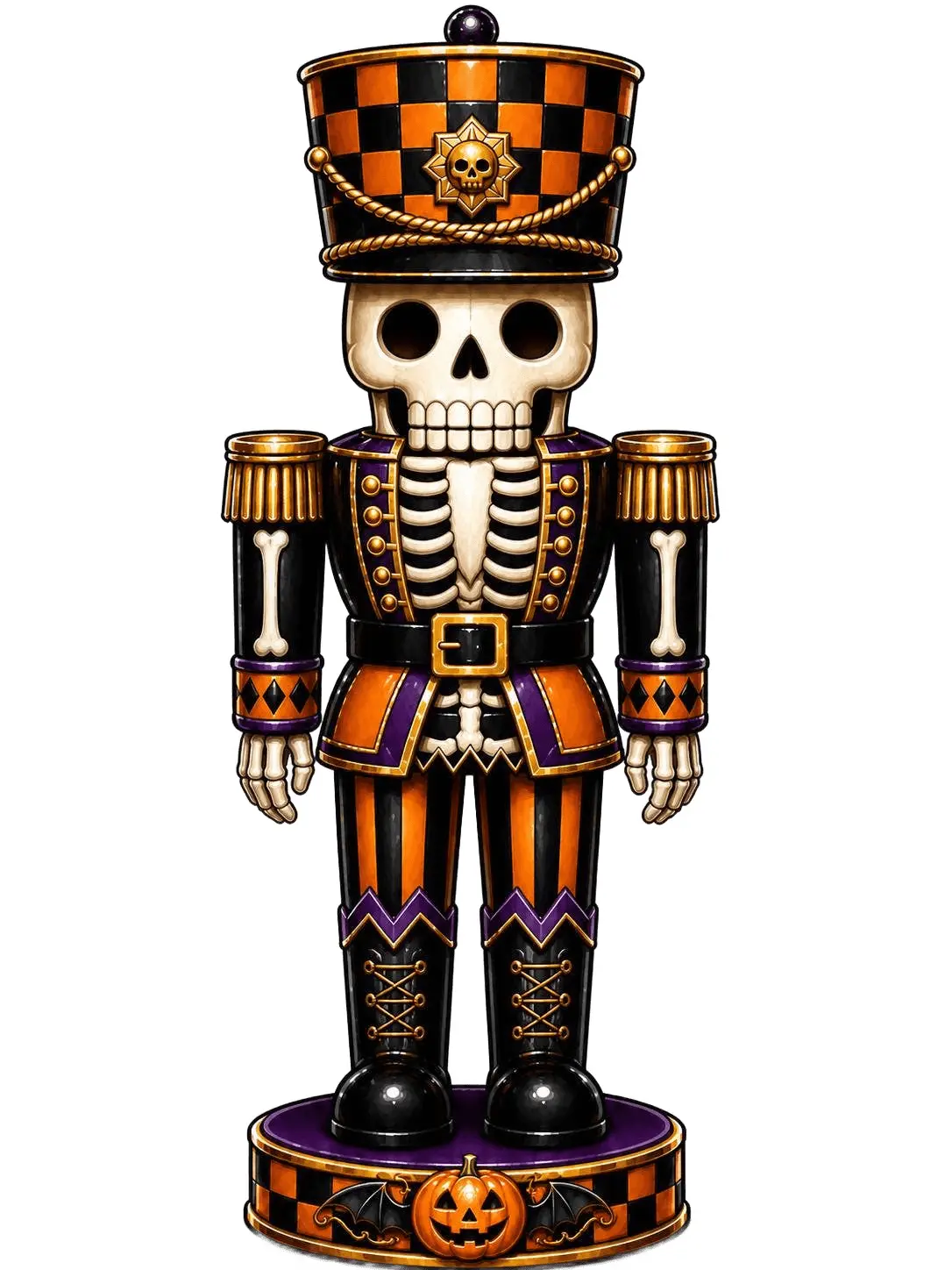 Skeleton Halloween Nutcracker Sign, , PS-W-0002-DH-32, 32" Door Hanger